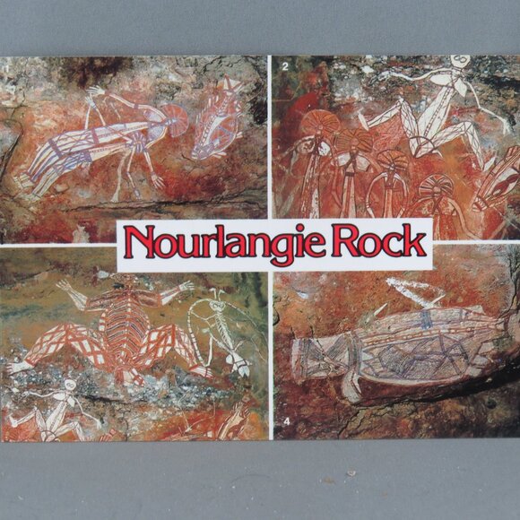 Vintage Postcard - Nourlangie Rock Artwork - Barker Souvenirs - Picture 1 of 4